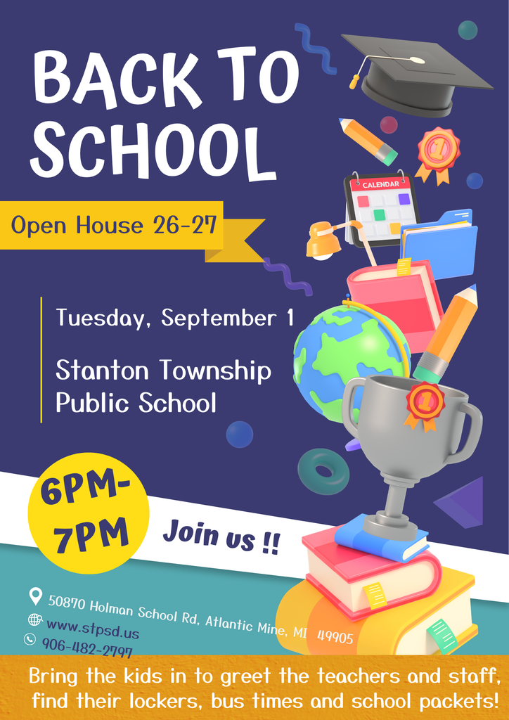 Open House is Tuesday, September 1st