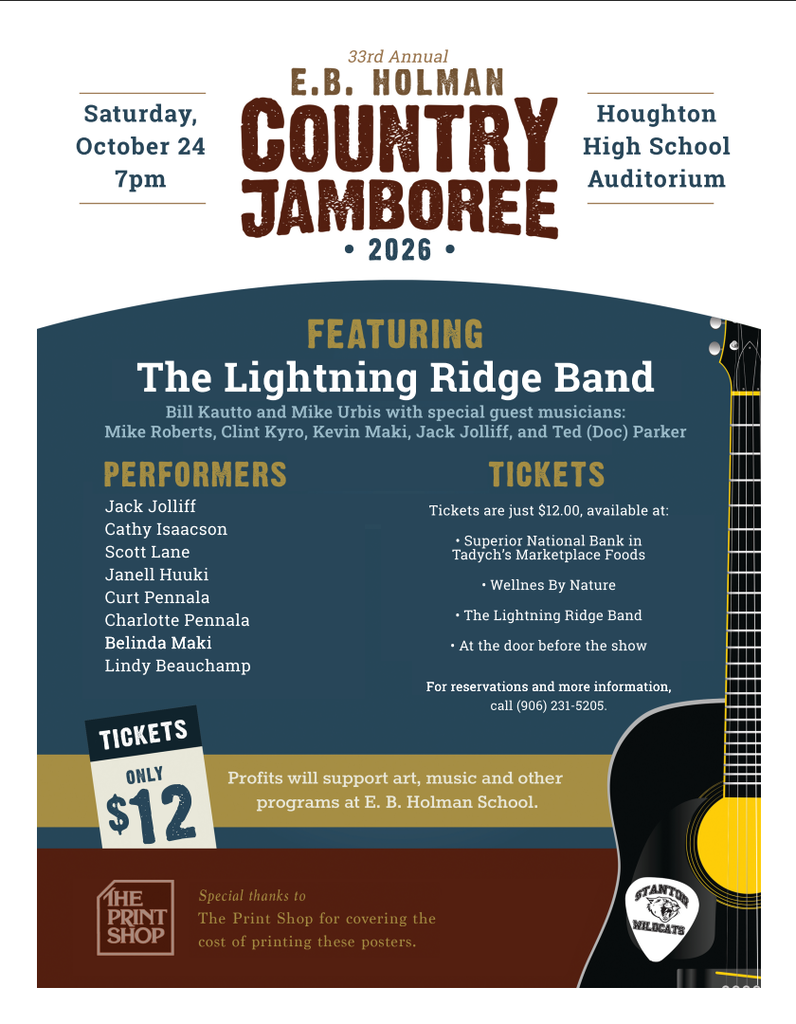 EB Holman Country Music Jamboree- Save the date!
