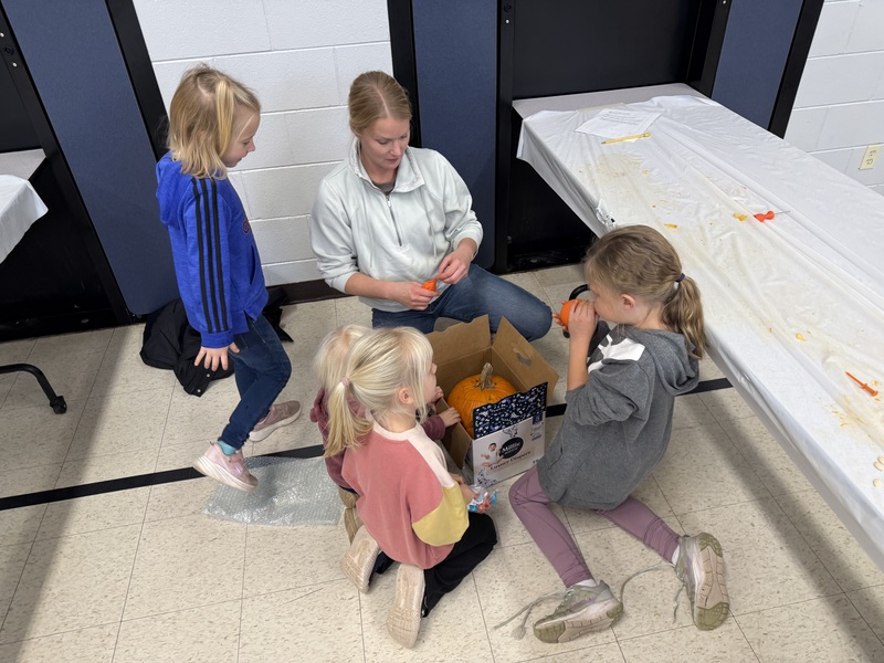 Designing protection for the pumpkin.