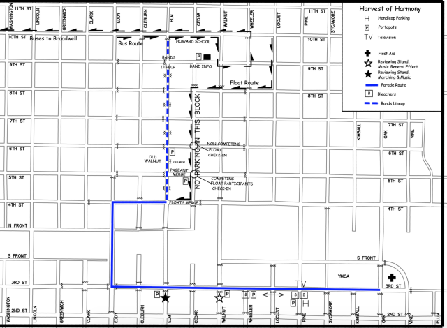 2025 Harvest of Harmony Parade Route