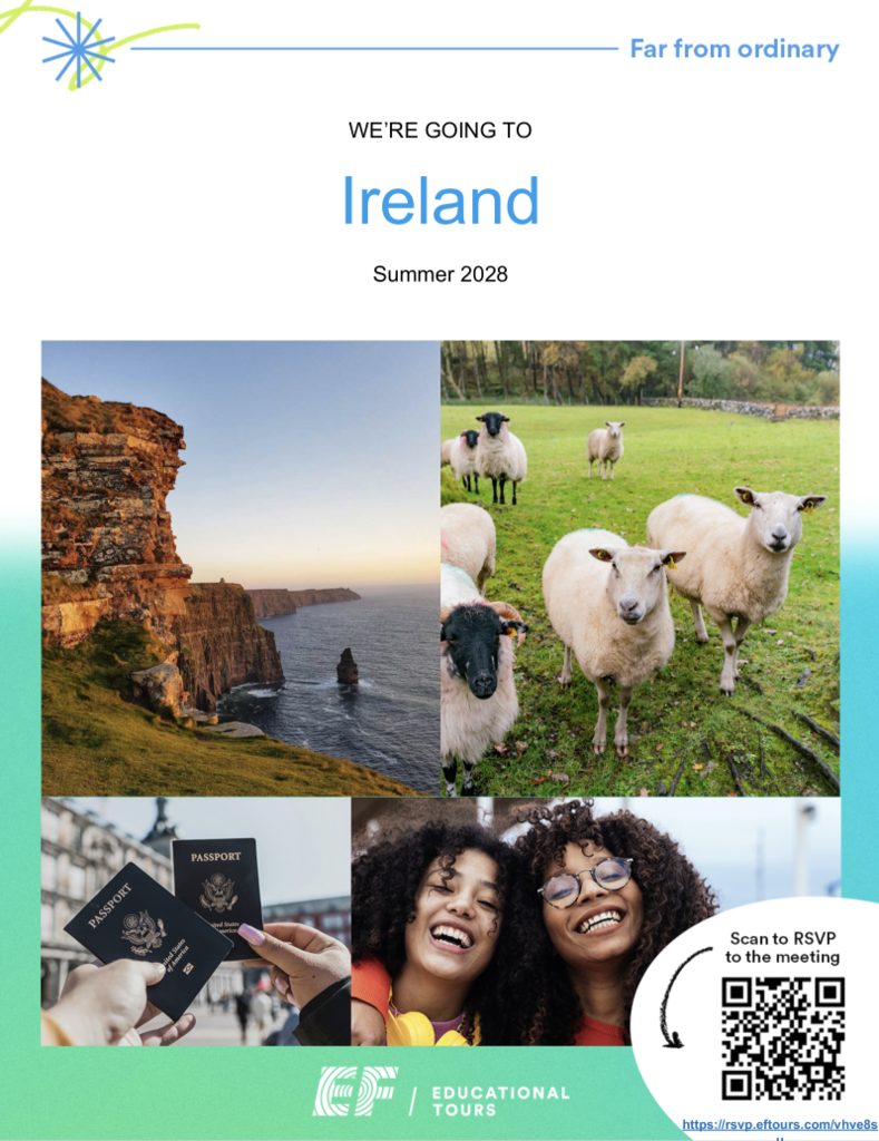 Ireland trip flyer