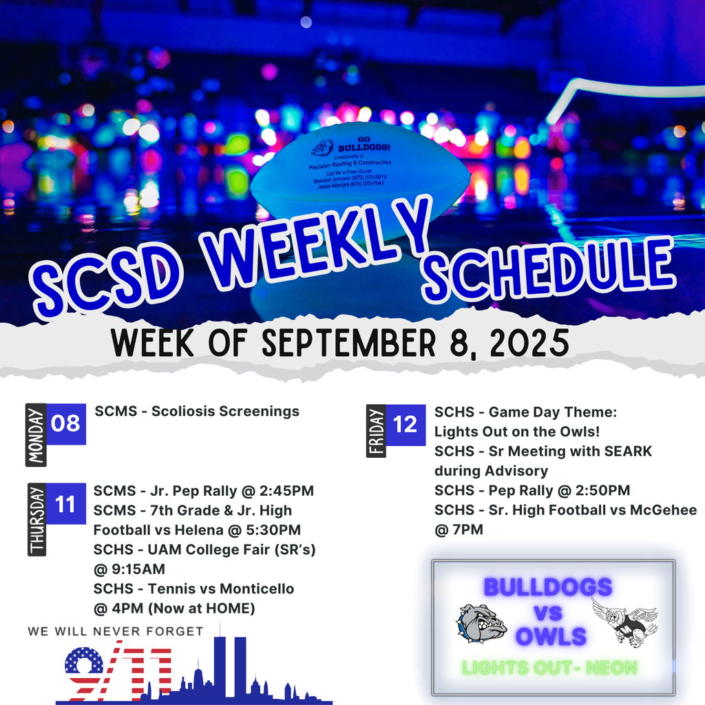 week of september 8th schedule
