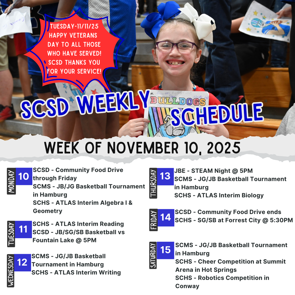 Week of Nov 10 weekly schedule