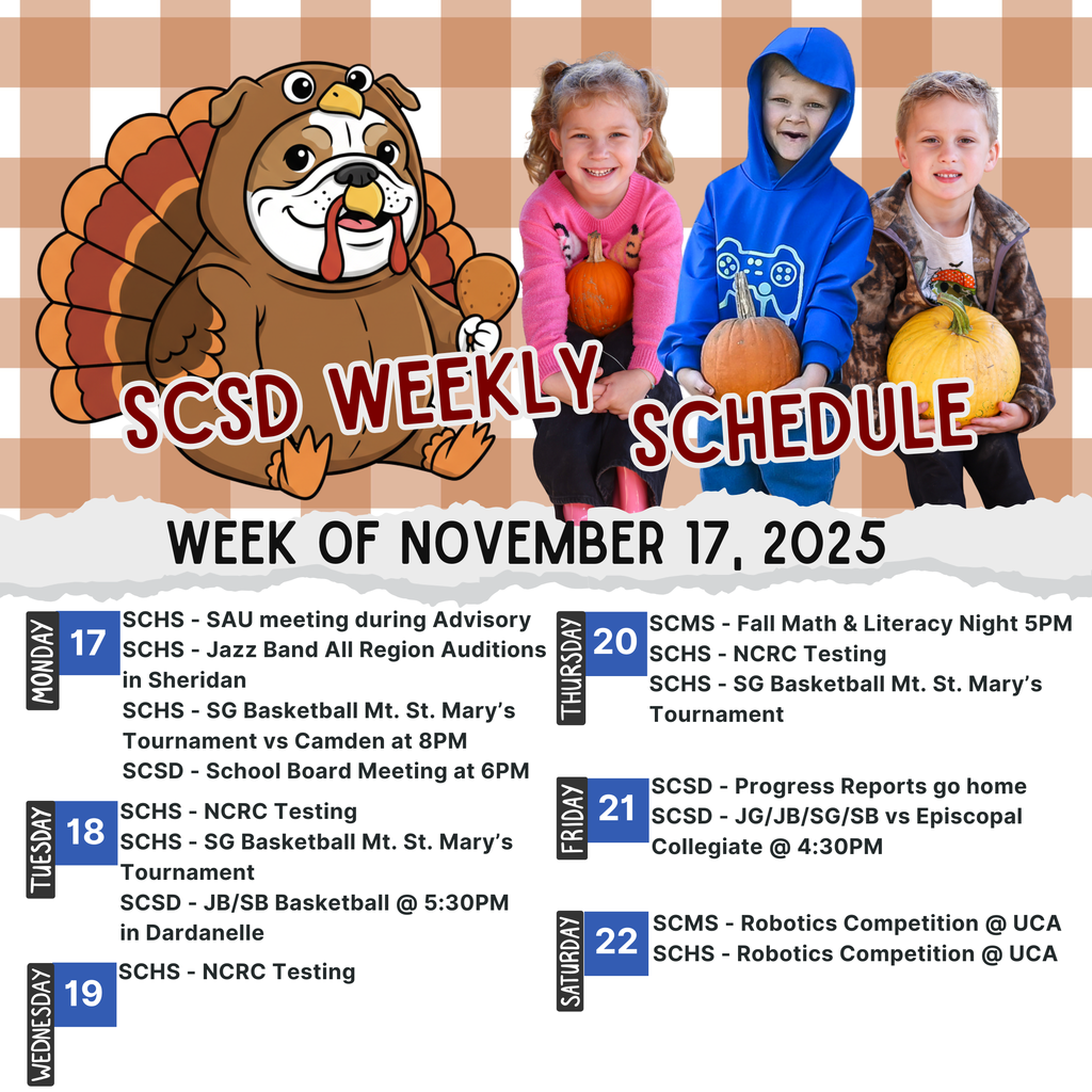 weekly schedule week of 11.17.25