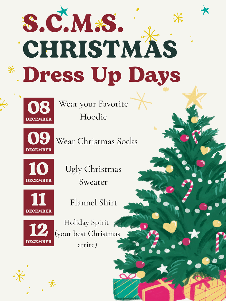 scms christmas dress up days