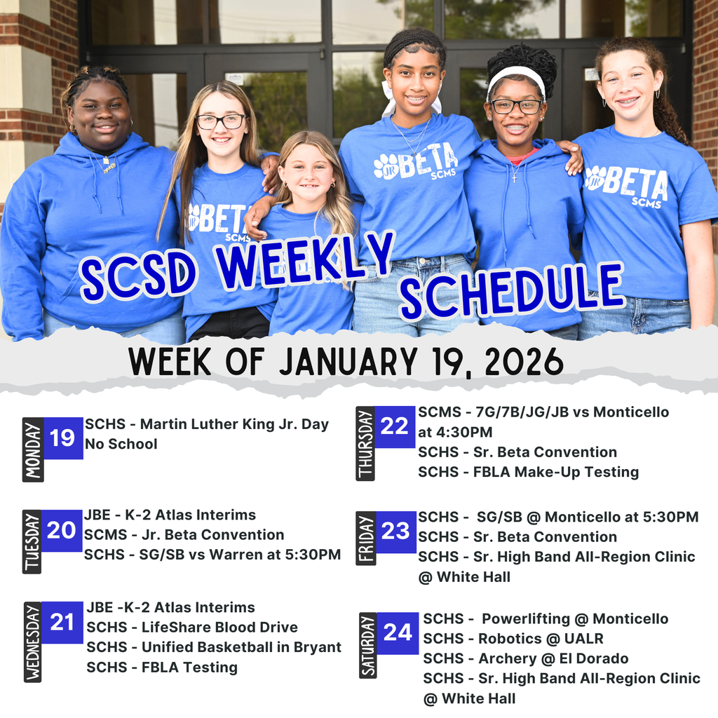 weekly schedule 1.19.26