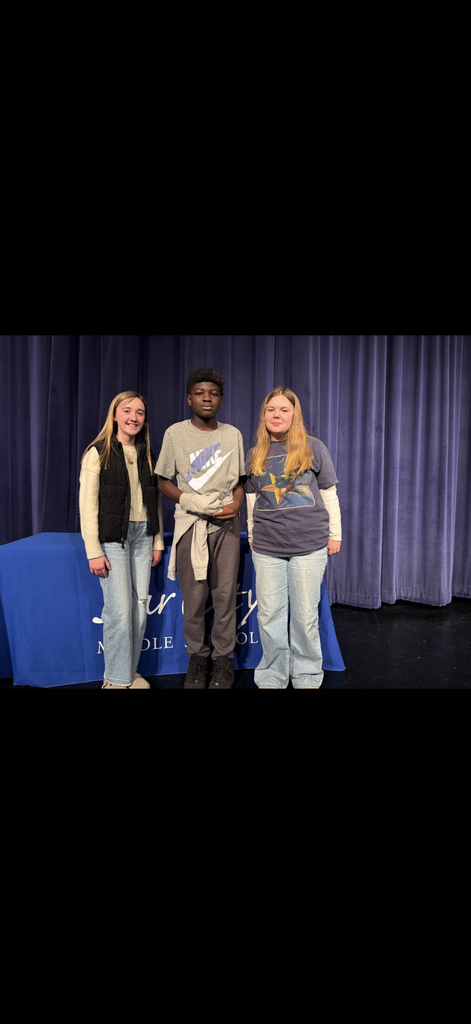 SCMS spelling bee winners are: 1st place Elizabeth Dutton, 2nd place DeShawn Scott, and 3rd place Brynn McArthur