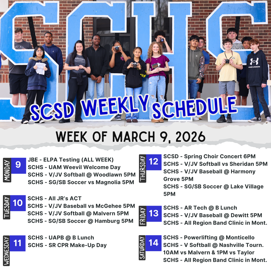 Weekly Schedule 3.9.26