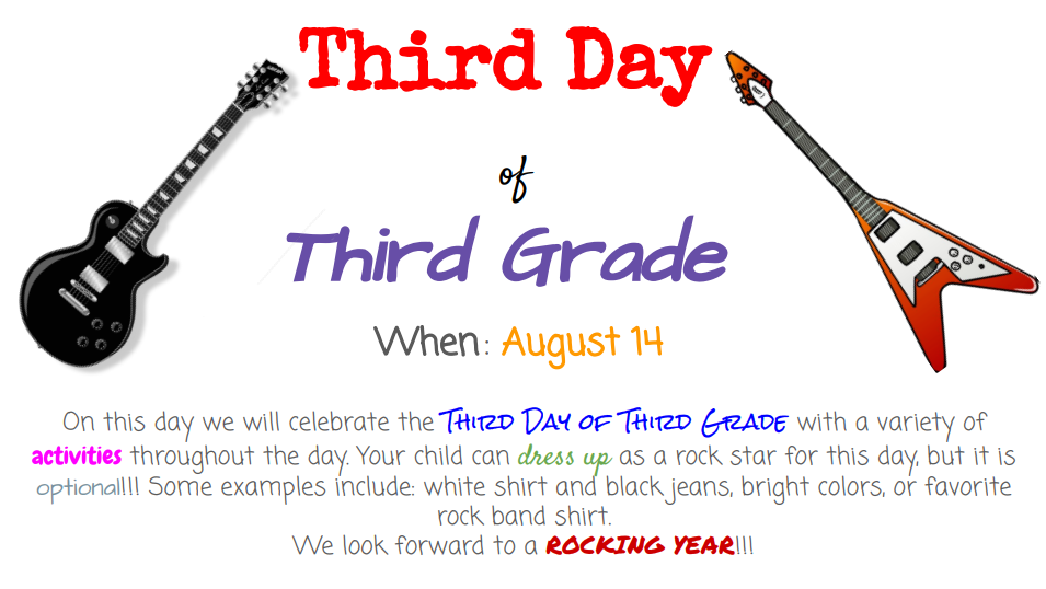 third day of third grade