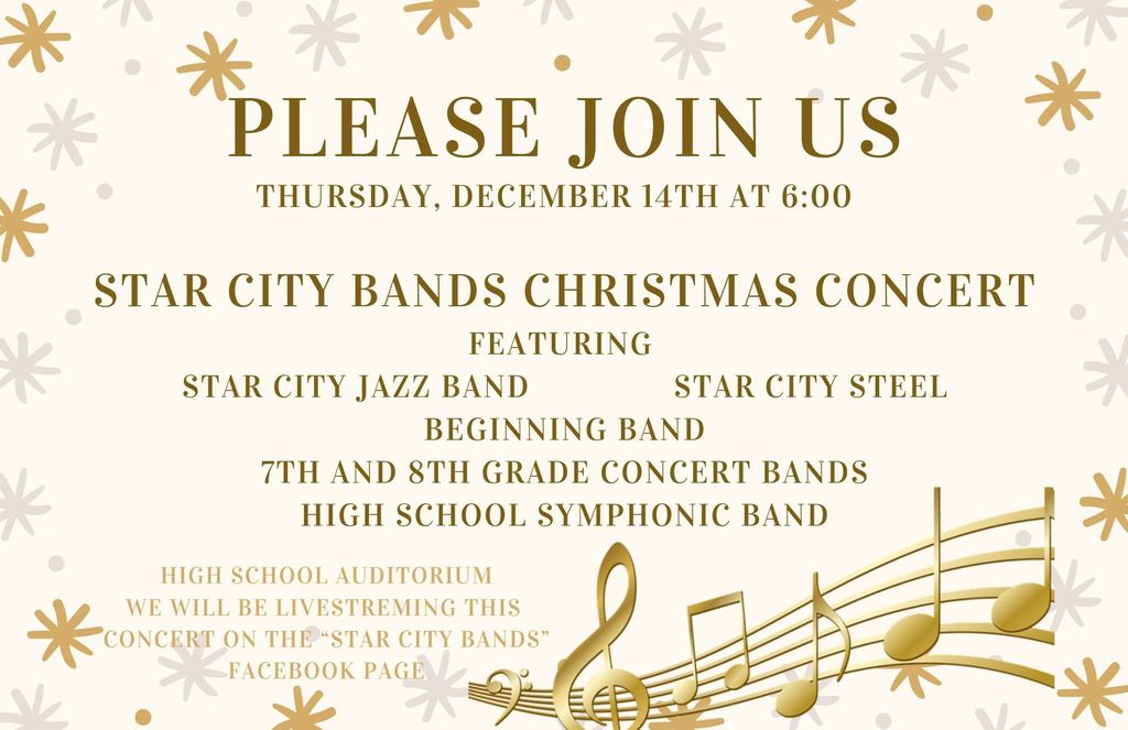 Band Christmas Concert announcement