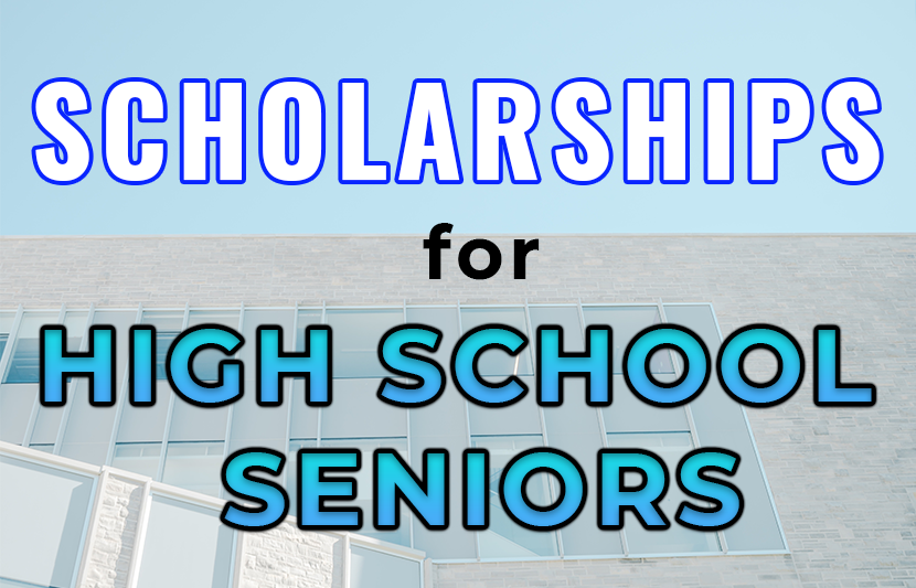 Scholarships for High School Seniors with a brick building in the background