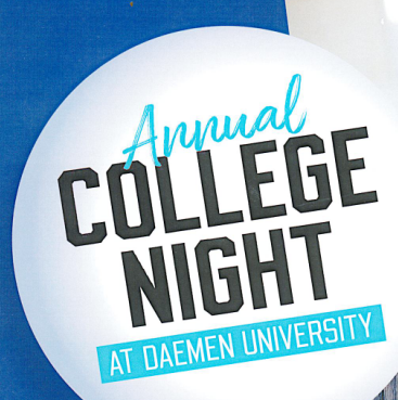 Text: Annual College Nigt at Daemen University