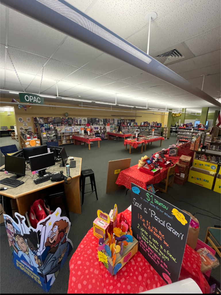 Photo of 2025 Scholastic Bookfair in the Middle School LMC