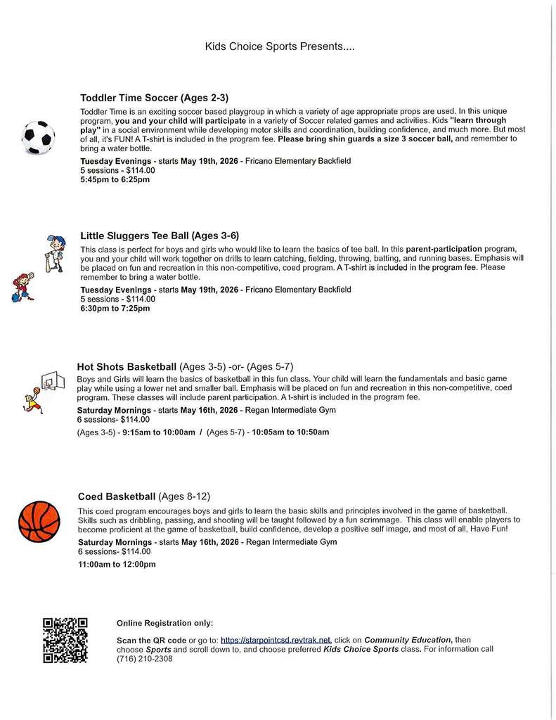 Kids choice sports