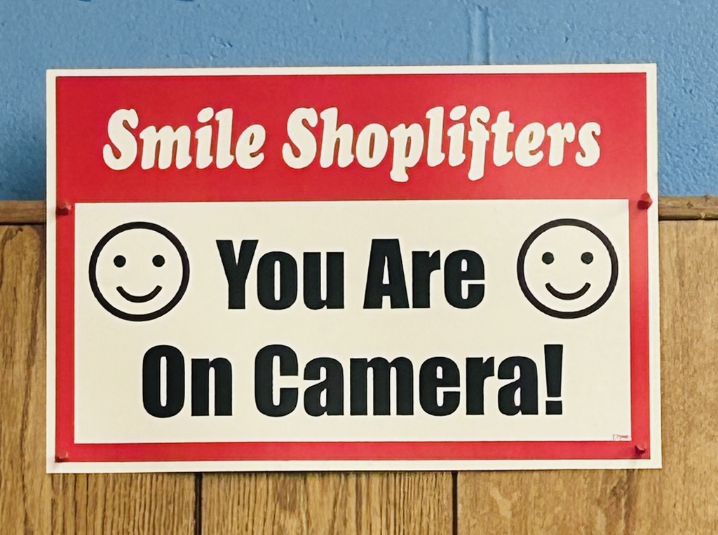 you are on camera sign