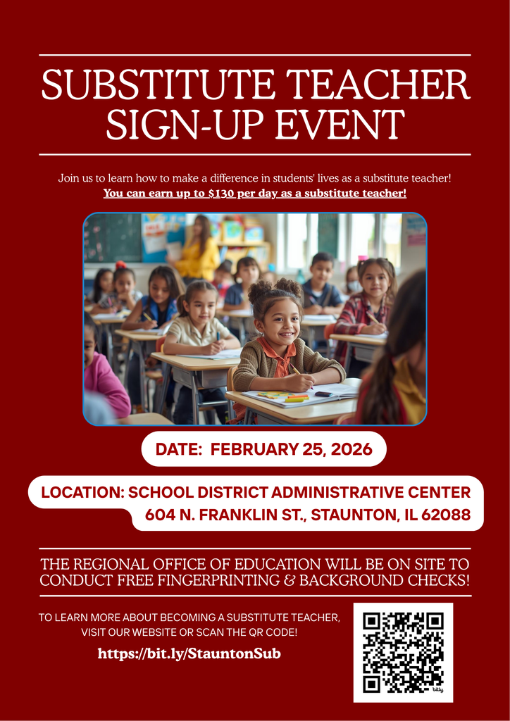 Sub Teacher Sign Up Event Poster
