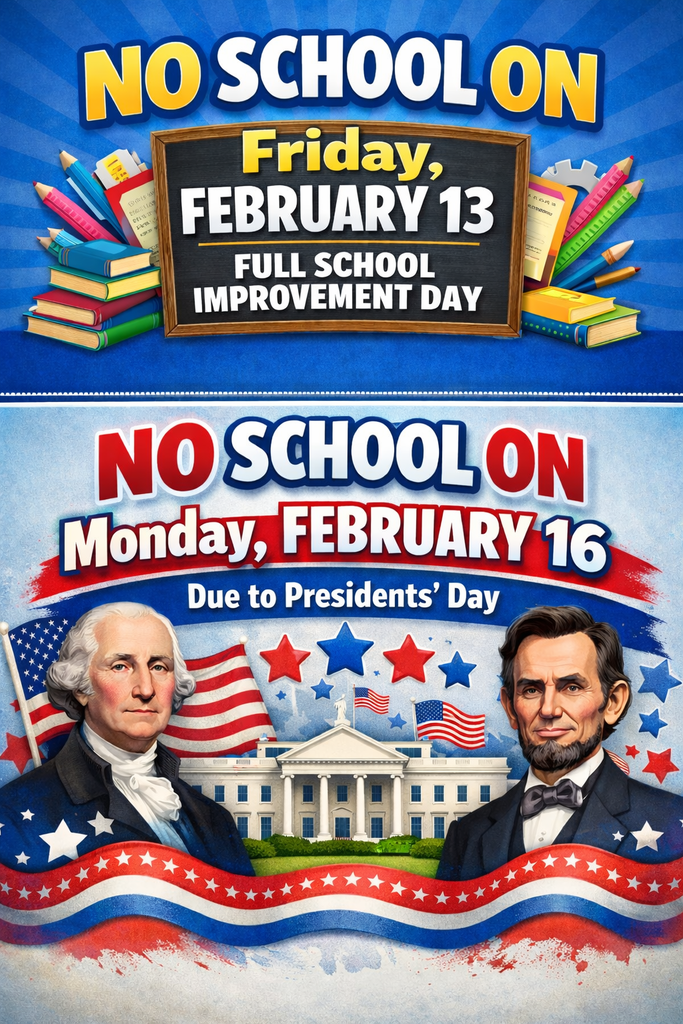 No School for Staunton CUSD #6 on February 13 or February 16, 2026