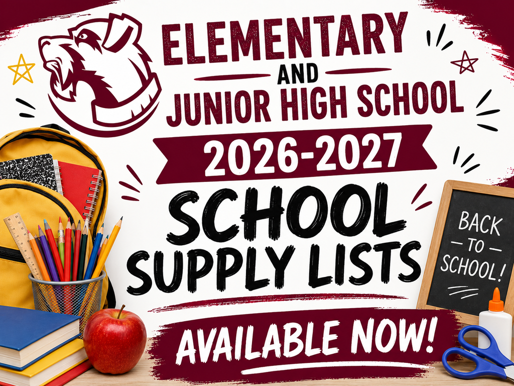 26-27 school supply lists