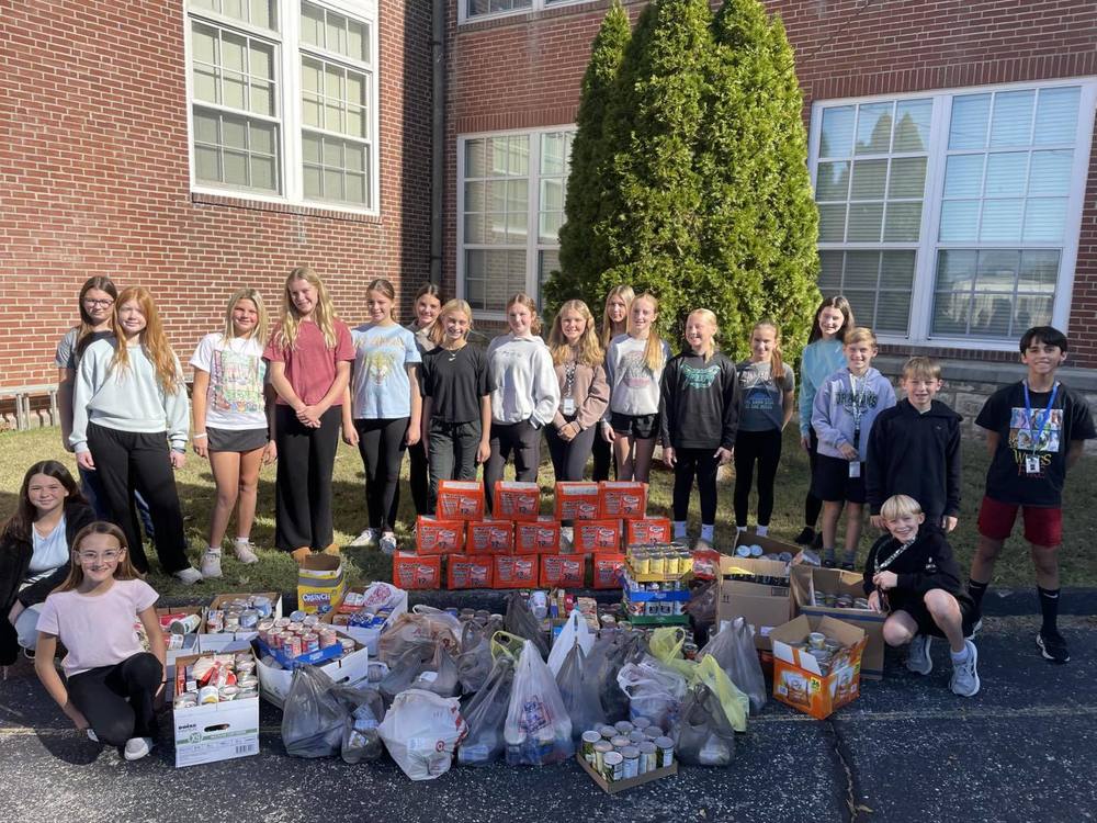 SGMS Students Collect Food Items in Annual Canned Food Drive