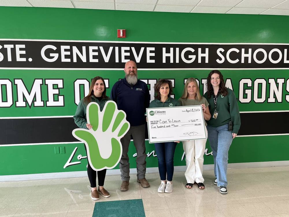 Citizens Electric Makes Donation to Care to Learn - Ste. Genevieve Chapter