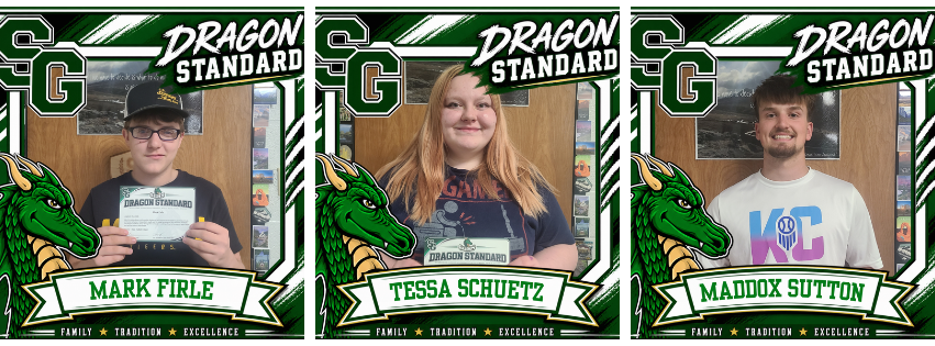 SGHS Recognizes First Students with a Dragon Standard Positive Office Referral!