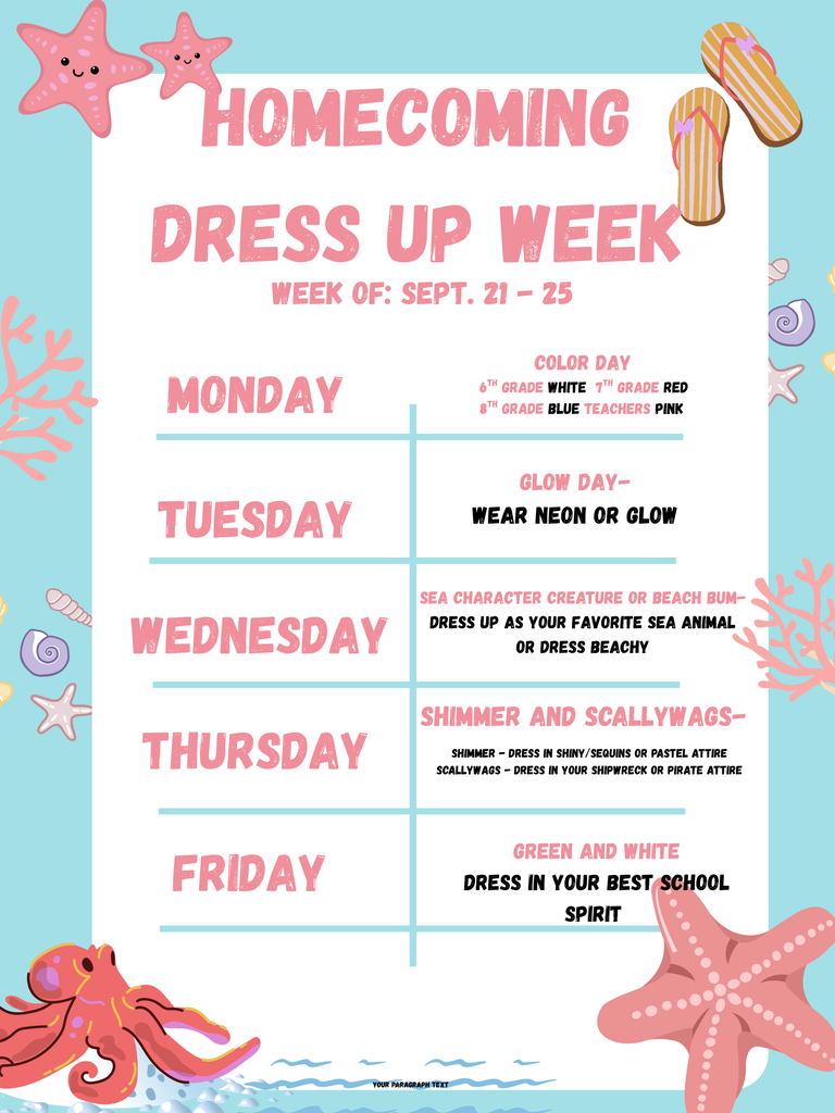 SGMS spirit week