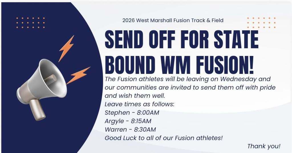 SEND OFF FOR STATE BOUND WM FUSION!