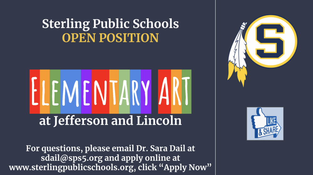 Art Teacher Opening! 