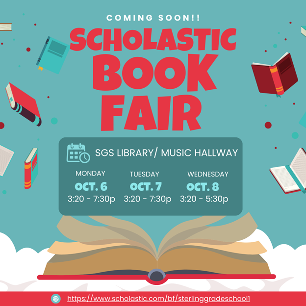 Scholastic Book Fair Oct. 6-8