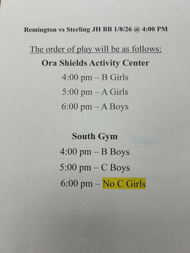 Remington JH vs Sterling JH BB 1/8/26