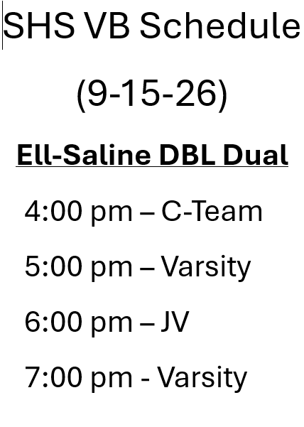 Ell-Saline VB Dbl Dual Schedule