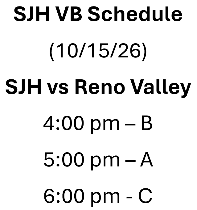 SJH vs Reno Valley Schedule