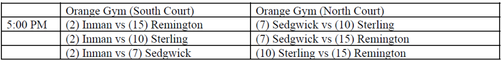 Regional VB Schedule