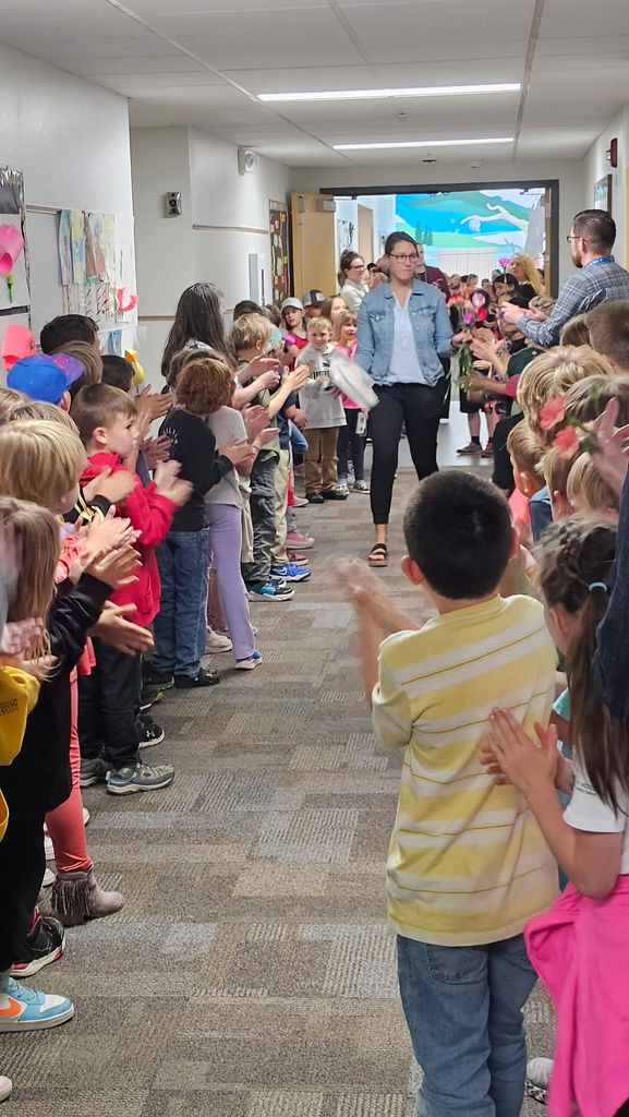 2nd grade sending Mrs. Sylvester  off to her next adventure 