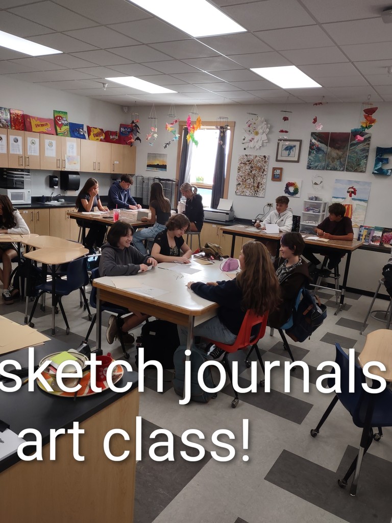 Sketch journals in Mrs. Lewis' Art Class!