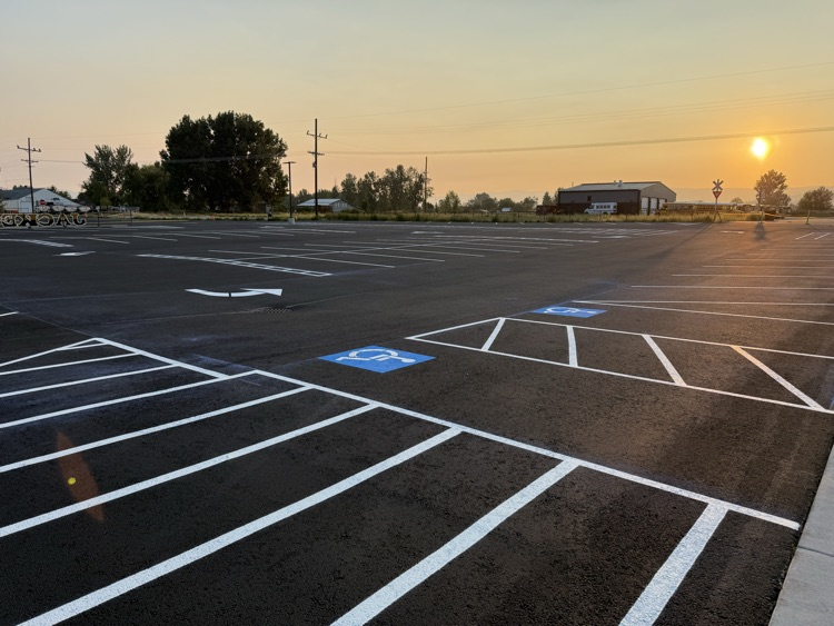 HS parking lot redone!