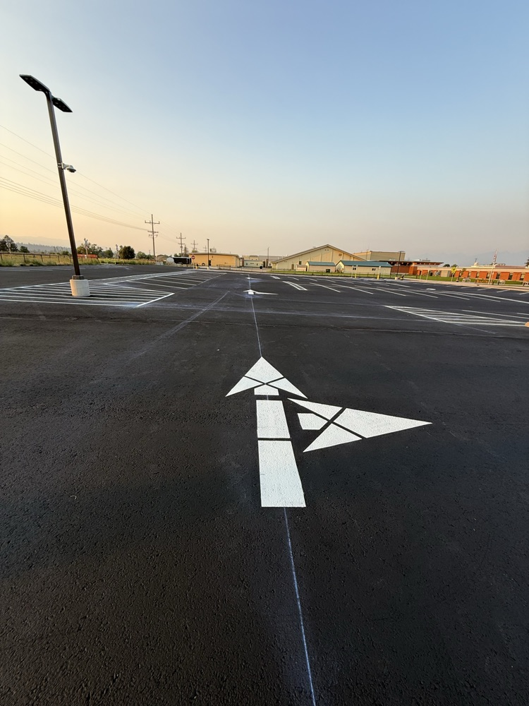 HS parking lot redone!