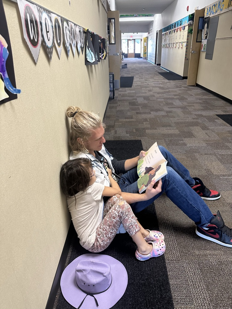 Reading with our first graders! 