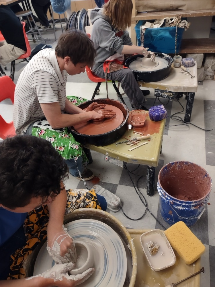 up to their elbows in art!