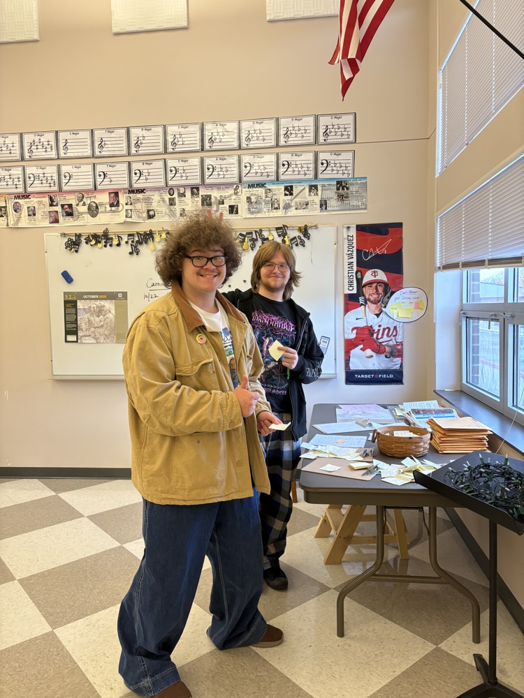 Leaving their daily sticky note!