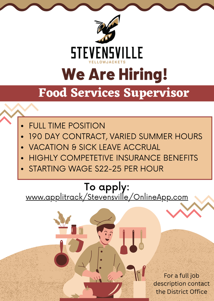 Hiring Food Services Supervisor