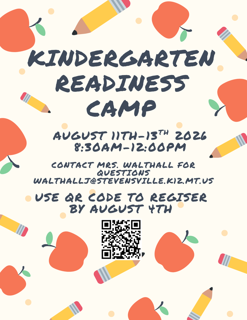 Apples and Pencils for Kindergarten Readiness Camp Registration with QR Code