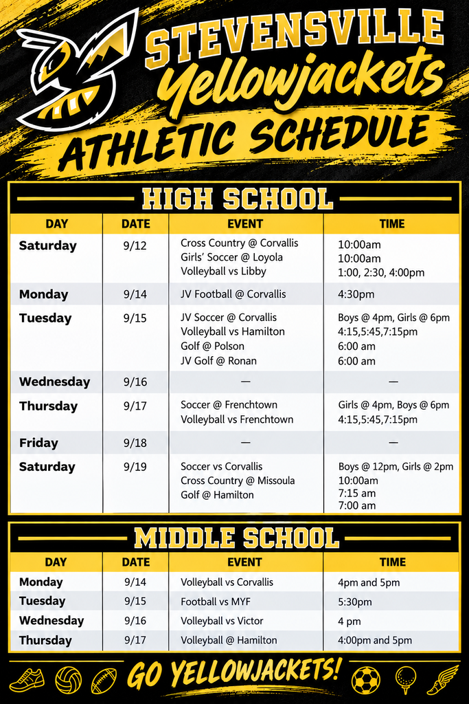 Athletics Schedule