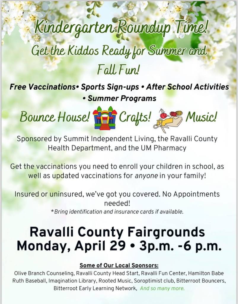 Kindergarten Roundup Time flyer