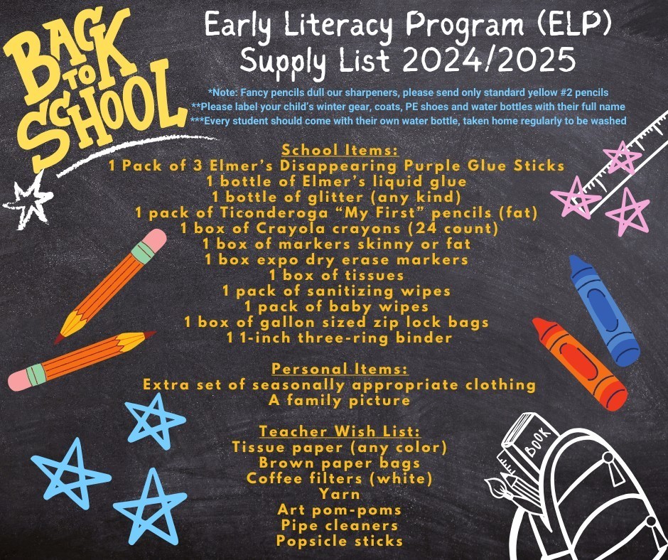 ELP Supply List