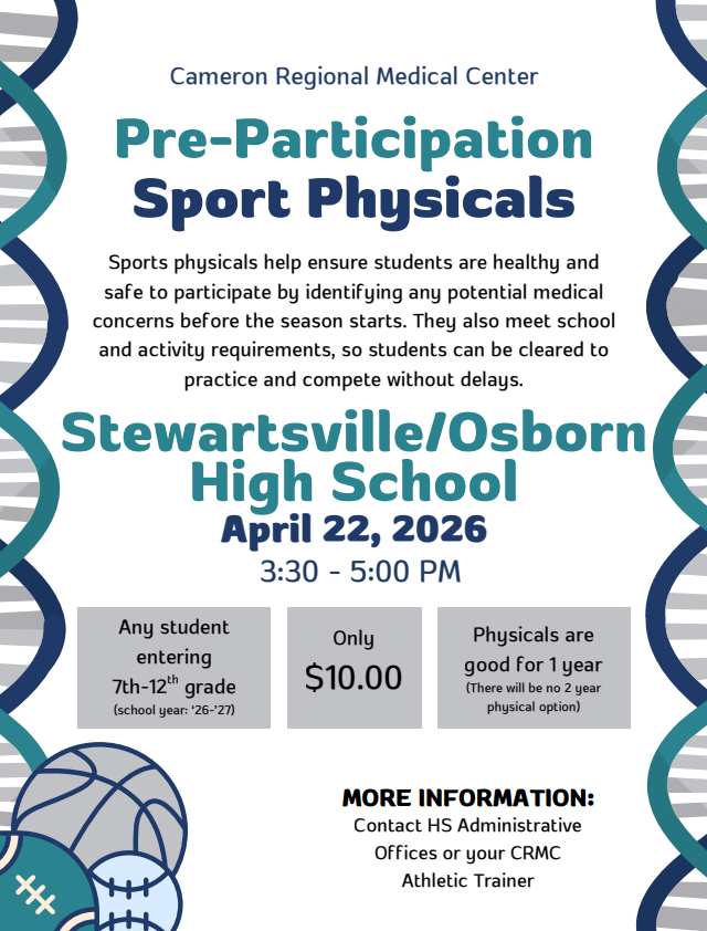Sports Physicals 4/22
