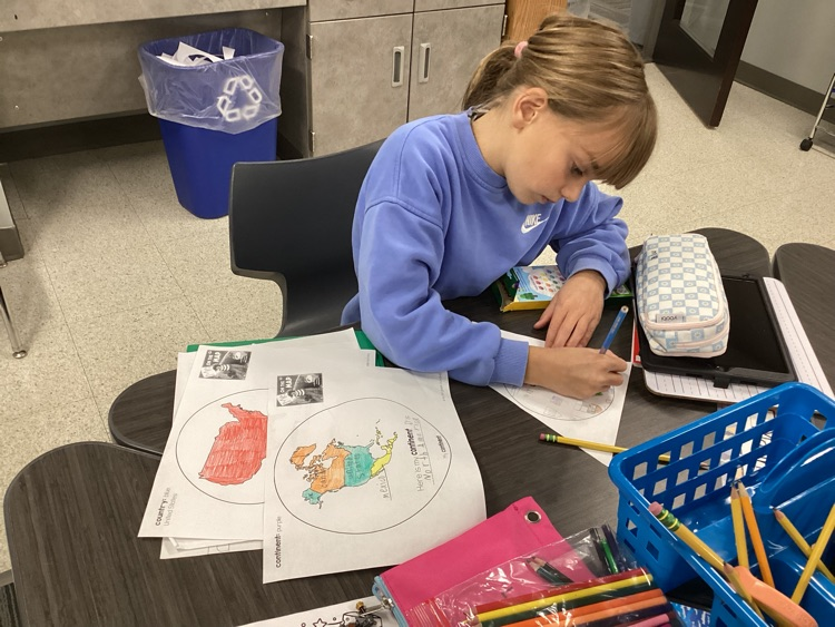 Students working on their On The Map project