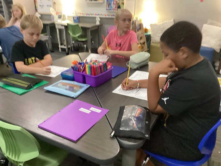 Mrs buttons class working hard