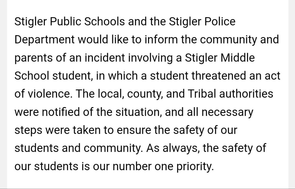 Stigler Middle School 