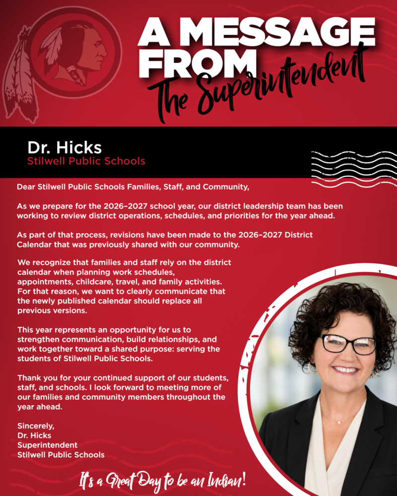 Message from the Superintendent